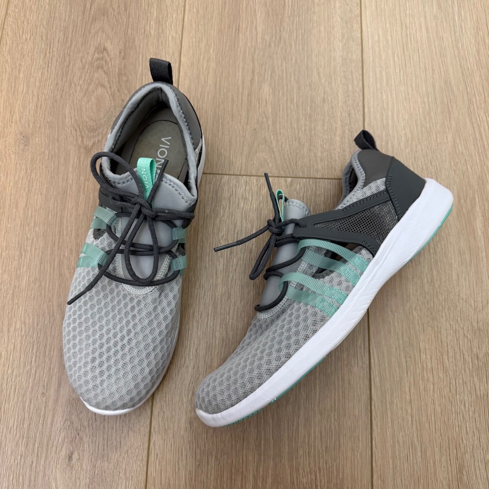 HH Vionic Adore Womens 10 Wide Gray Aqua Mesh Active Walking Sneakers Shoes